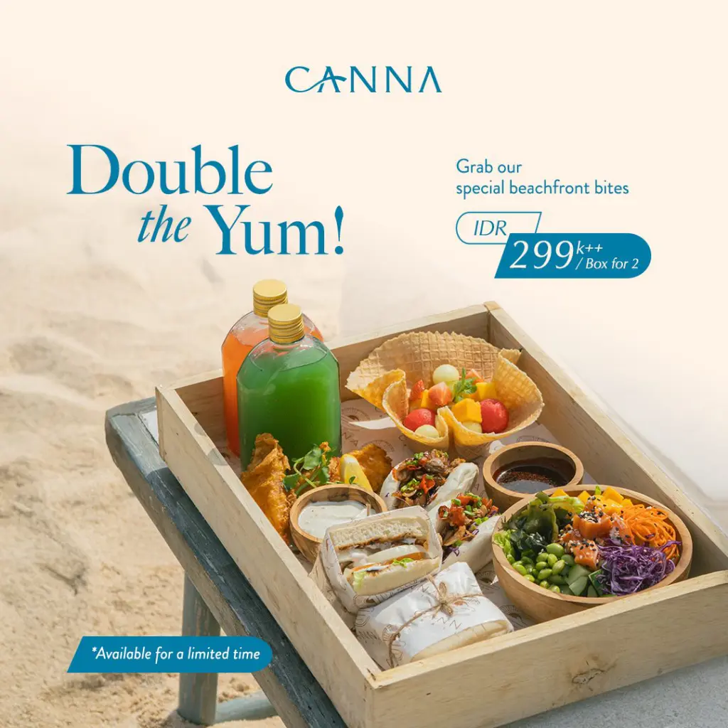 Snackbox selection at Canna Bali Beach Club