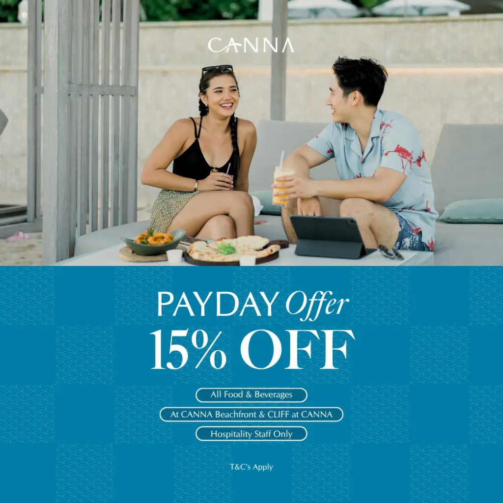 Special payday offer for hospitality staff at Canna Bali