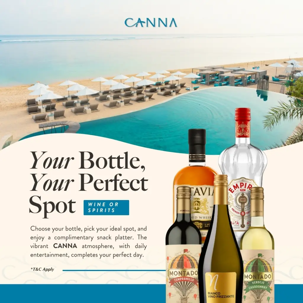 Your Bottle Your Perfect Spot at Canna Bali Beach Club